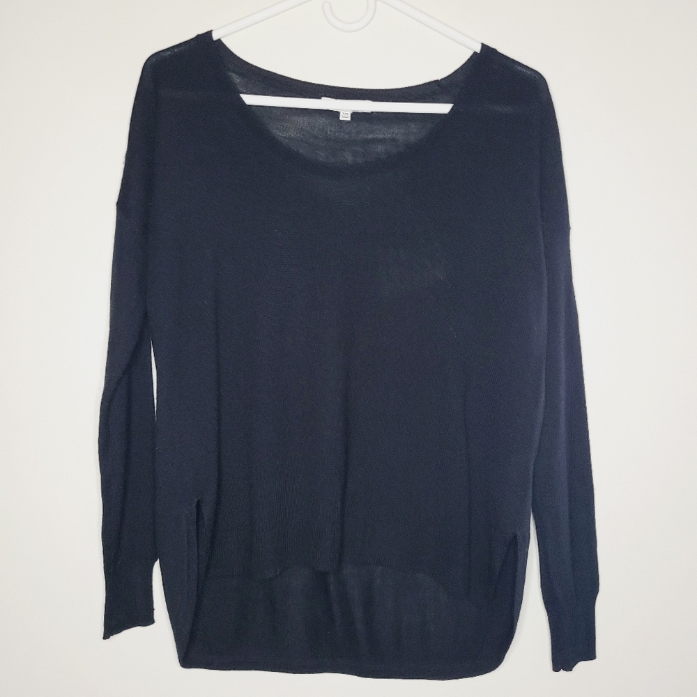 Madewell Southstar Sweater Knit Black Pullover Womens Black Relaxed XXS Oversize